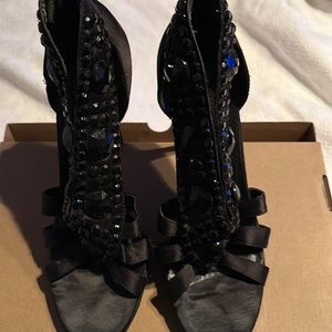 Diba East Rhinestone Black Heels